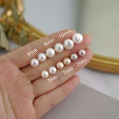 Bông tai Nụ Ngọc Trai Chuôi Bạc Ý s925 Madame Hien Pearls Thời trang tối giản BTN0BD056