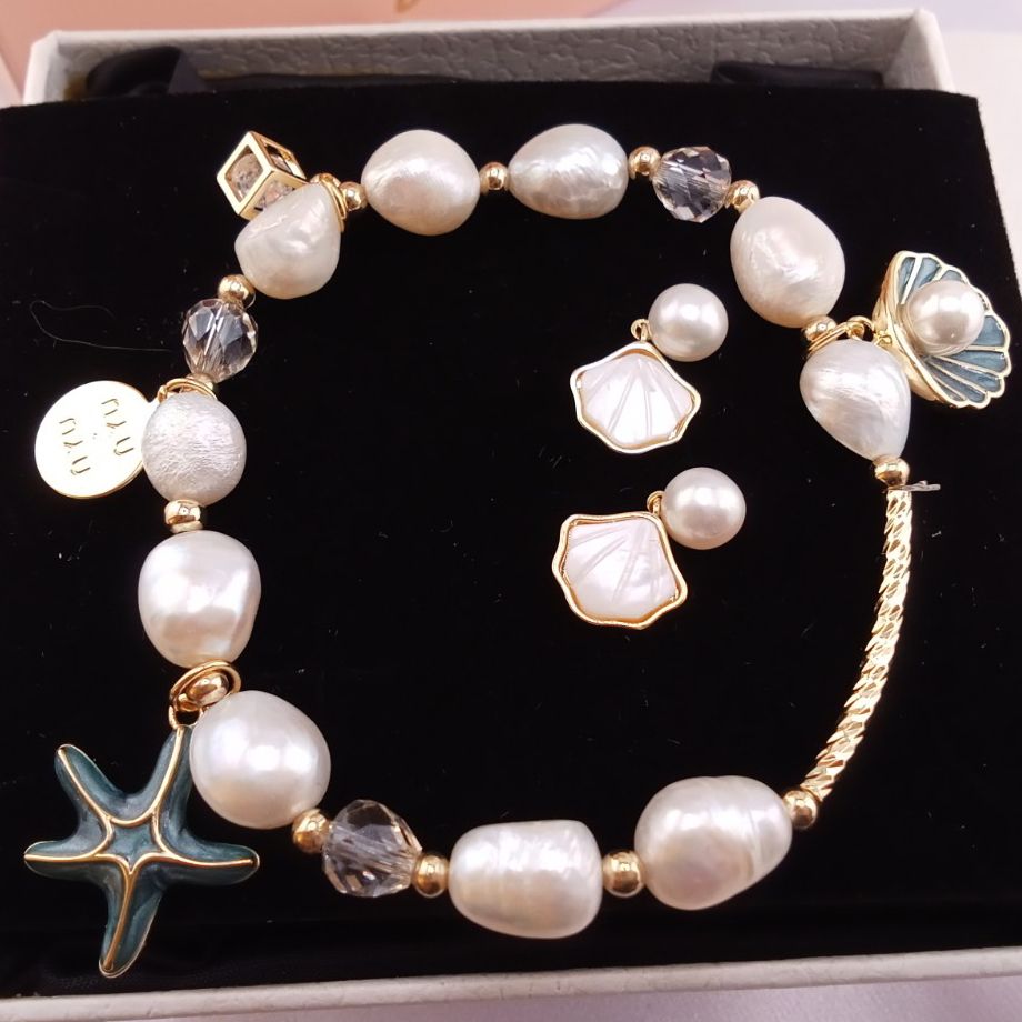 SET BIỂN _ Bộ Nữ Trang MADAME HIEN PEARL Đính Hạt trai Tự Nhiên Nước Ngọt Sang Trọng Đẳng Cấp