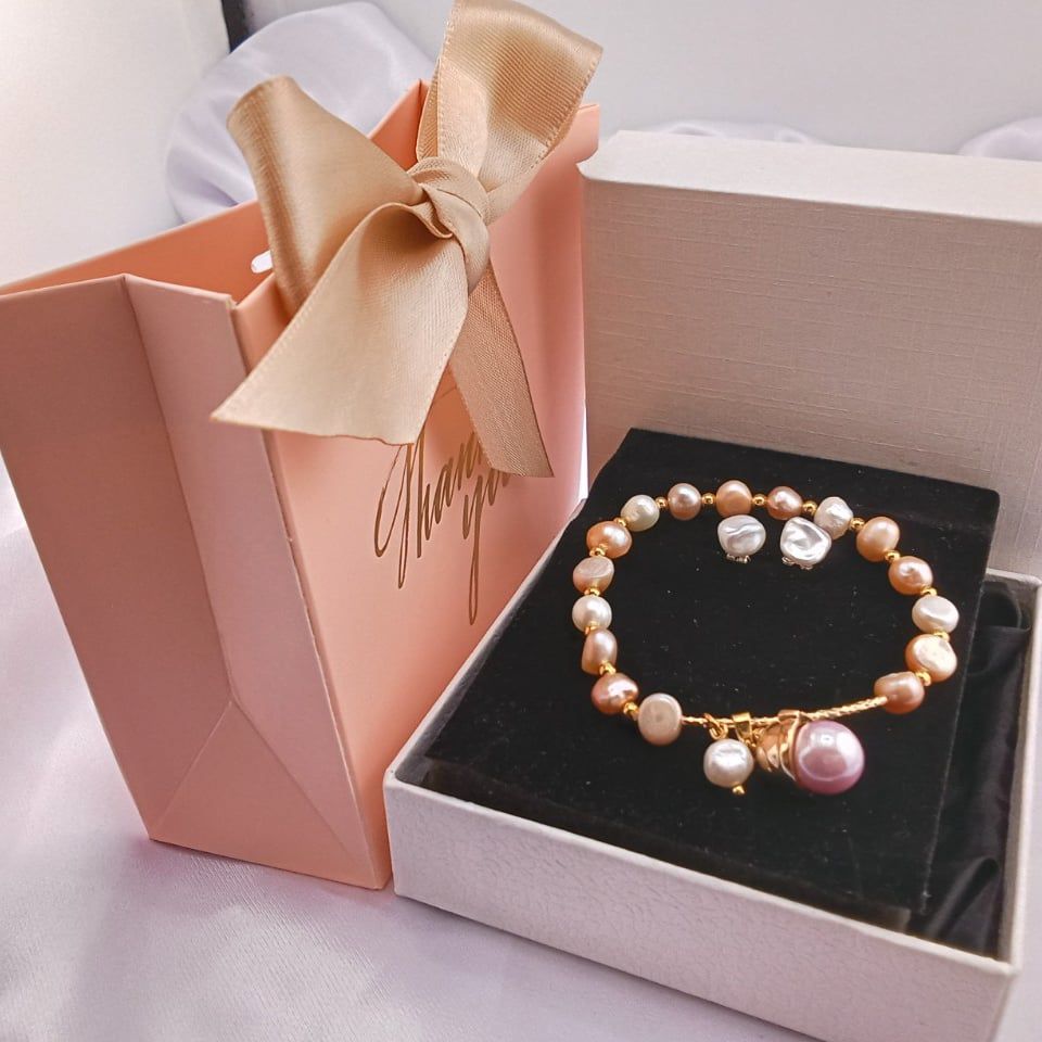 SET MÈO _ Bộ Nữ Trang MADAME HIEN PEARL Đính Hạt trai Tự Nhiên Nước Ngọt Sang Trọng Đẳng Cấp SPS003