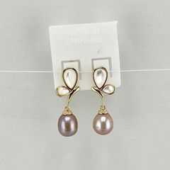 Bông Tai Bạc Ngọc Trai Nước Ngọt Tự Nhiên Sang Trọng Dáng Bướm Fritillaria BTG034