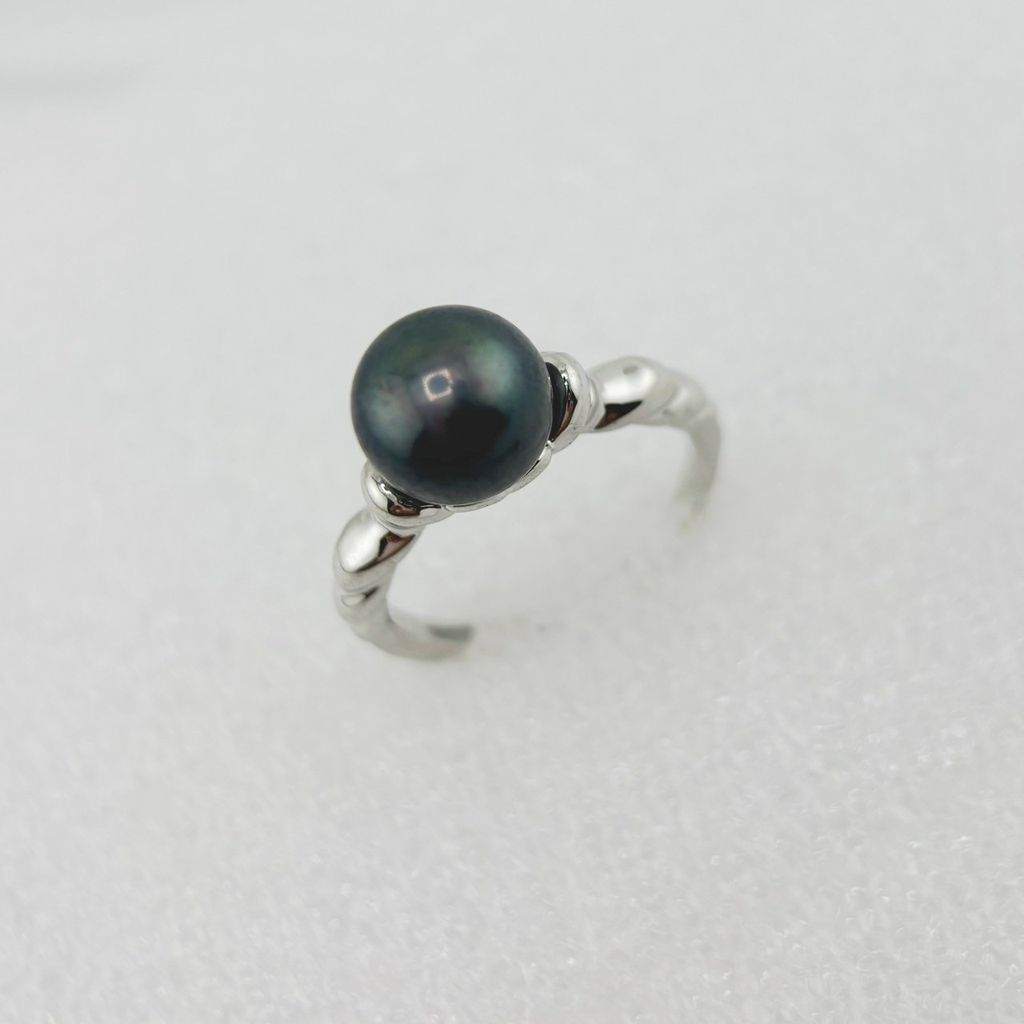 Nhẫn Ngọc Trai Tự Nhiên MADAME HIEN PEARLS Kiểu Dáng Sóng Nhẹ Cổ Điển NN072