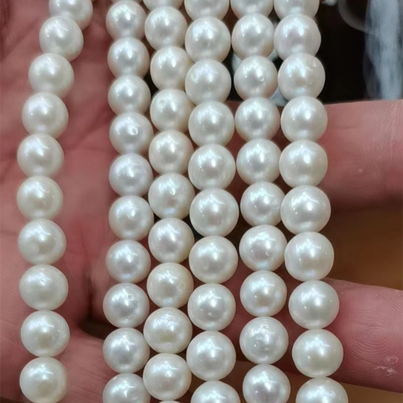 Dây Nguyên Liệu Ngọc Trai tròn 8mm chất lượng cao dùng làm trang sức DIY DT002