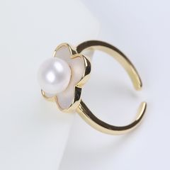 Nhẫn Ngọc Trai Nước Ngọt Tự Nhiên 4 Cánh MADAME HIEN PEARLS Thời Trang Giá Sỉ NN029