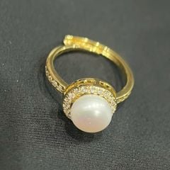 Nhẫn Ngọc Trai Tự Nhiên Mặt Hoa Hướng Dương Nhí Đáng Yêu MADAME HIEN PEARLS Cho Nữ NN004