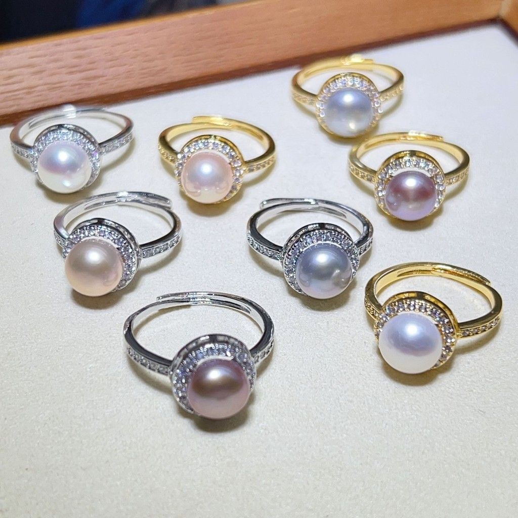 Nhẫn Ngọc Trai Tự Nhiên Mặt Hoa Hướng Dương Nhí Đáng Yêu MADAME HIEN PEARLS Cho Nữ NN004