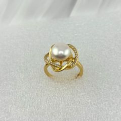 Nhẫn Ngọc Trai Tự Nhiên Bird Nest Micro Zircon MADAME HIEN PEARLS Cho Nữ NN092
