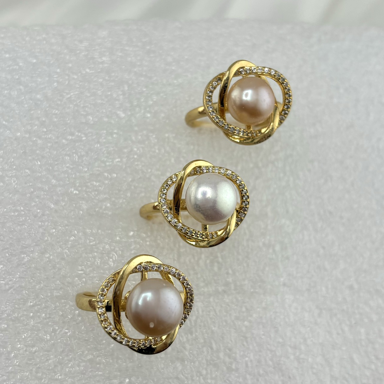 Nhẫn Ngọc Trai Tự Nhiên Bird Nest Micro Zircon MADAME HIEN PEARLS Cho Nữ NN092