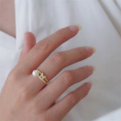 Nhẫn Ngọc Trai Tự Nhiên Vòng Đôi Bướm Nhỏ Đáng Yêu MADAME HIEN PEARLS Cho Nữ NN103