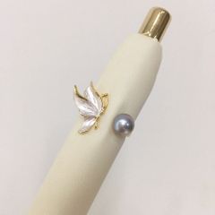 Nhẫn Ngọc Trai Tự Nhiên Mặt Bướm Bay Hở Freesize MADAME HIEN PEARLS NN122