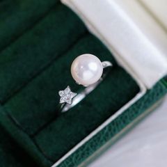 Nhẫn Ngọc Trai Tự Nhiên Mặt Ngôi Sao Nhí Đáng Yêu MADAME HIEN PEARLS Cho Nữ NN141