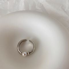 Nhẫn Ngọc Trai Tự Nhiên Tối Giản Cá Tính cho Unisex Nam Nữ NN044
