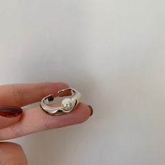 Nhẫn Ngọc Trai Tự Nhiên Tối Giản Cá Tính cho Unisex Nam Nữ NN044