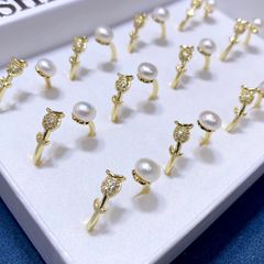 Nhẫn Ngọc Trai Tự Nhiên Nụ Hoa Anh Túc Cá Tính NN047