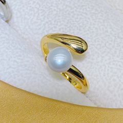 Nhẫn Ngọc Trai Tự Nhiên Kiểu Dáng Hiện Đại Sang Trọng NN057