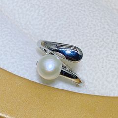 Nhẫn Ngọc Trai Tự Nhiên Kiểu Dáng Hiện Đại Sang Trọng NN057