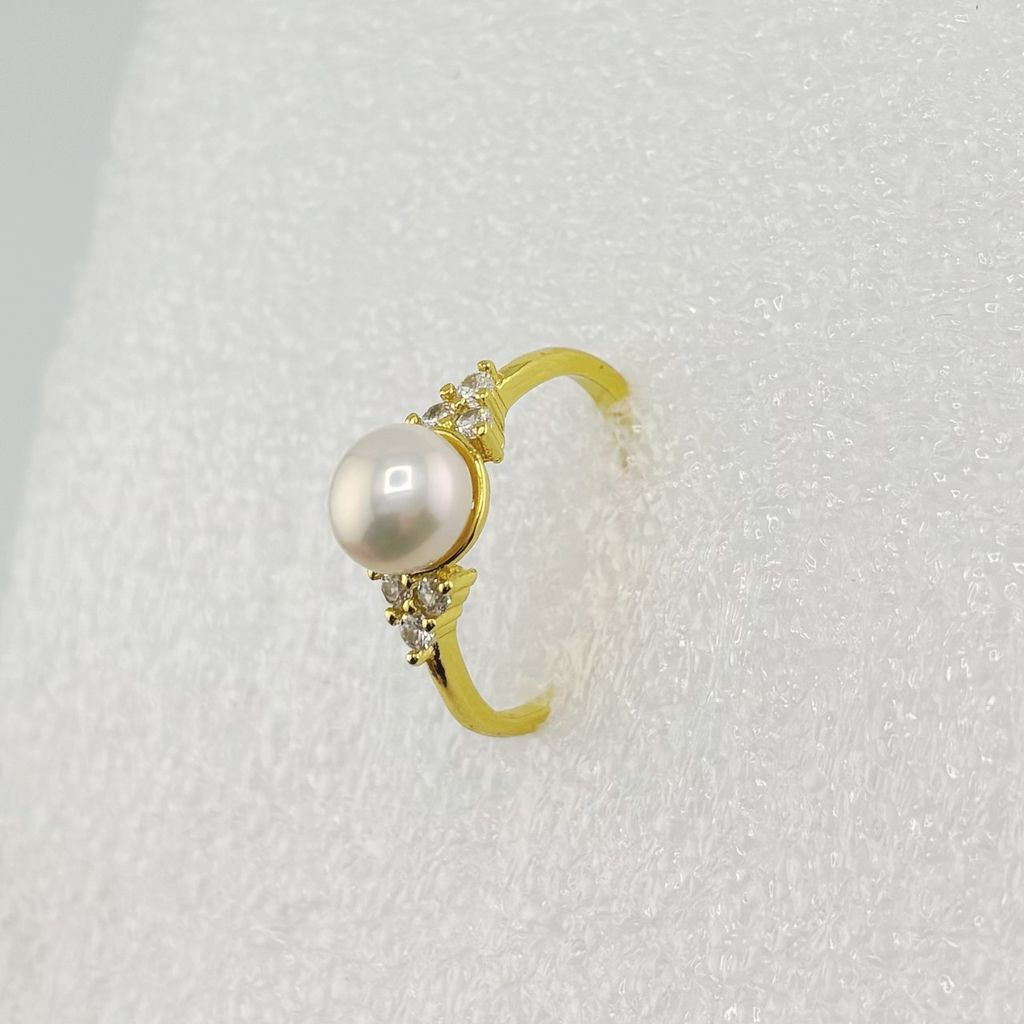 Nhẫn Ngọc Trai Tự Nhiên Kiểu Dáng Tối Giản MADAME HIEN PEARLS Thời Trang Nữ NN058