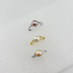Nhẫn Ngọc Trai Tự Nhiên Kiểu Dáng Tối Giản MADAME HIEN PEARLS Thời Trang Nữ NN058
