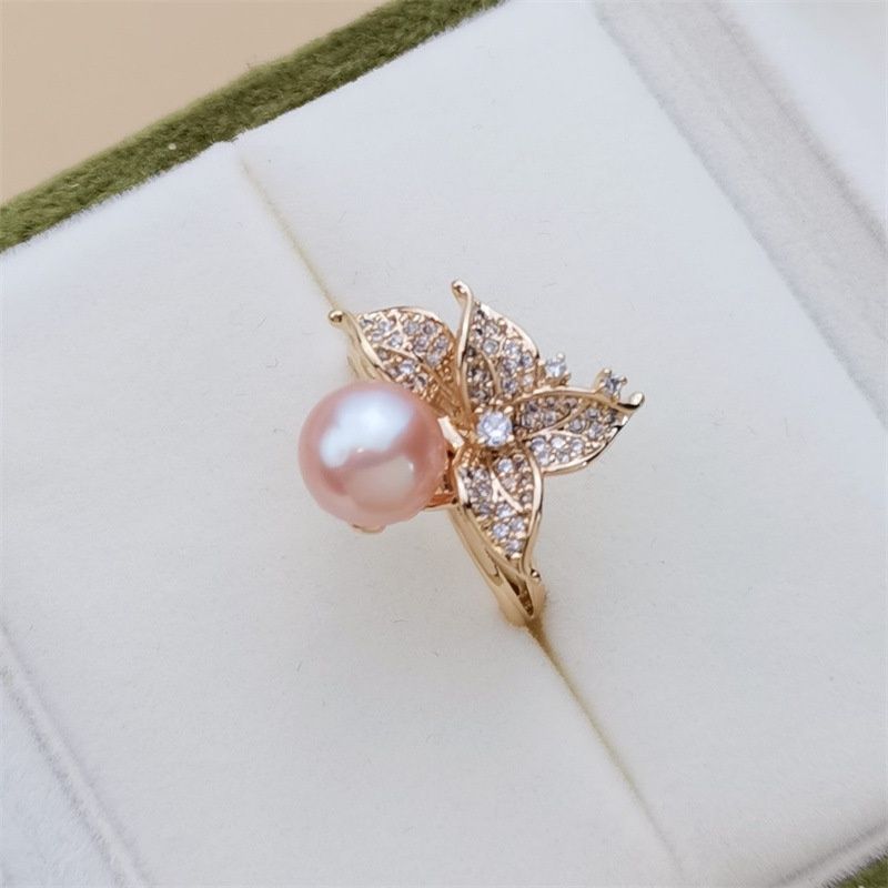 Nhẫn Ngọc Trai Tự Nhiên Hoa Ly MADAME HIEN PEARLS Sang Trọng NN060