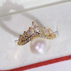 Nhẫn Ngọc Trai Tự Nhiên Dáng Vương Miện MADAME HIEN PEARLS Sang Trọng NN069