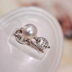 Nhẫn Ngọc Trai Tự Nhiên Mắt Xích Mũi Heo Con Nam Nữ MADAME HIEN PEARLS NN076