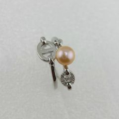 Nhẫn Ngọc Trai Tự Nhiên Mắt Xích Mũi Heo Con Nam Nữ MADAME HIEN PEARLS NN076