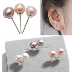 Bông tai Nụ Ngọc Trai Chuôi Bạc Ý s925 Madame Hien Pearls Thời trang tối giản BTN0BD056