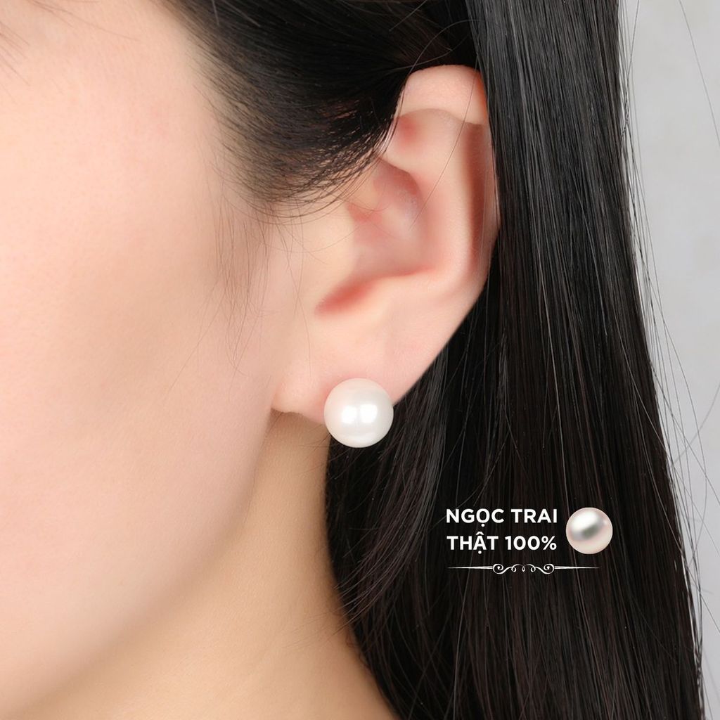 Bông tai Nụ Ngọc Trai Chuôi Bạc Ý s925 Madame Hien Pearls Thời trang tối giản BTN0BD056