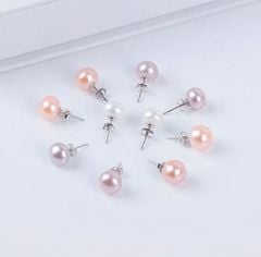 Bông tai Nụ Ngọc Trai Chuôi Bạc Ý s925 Madame Hien Pearls Thời trang tối giản BTN0BD056