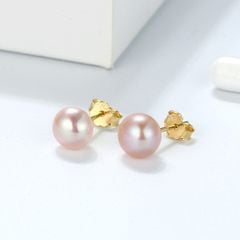 Bông tai Nụ Ngọc Trai Chuôi Bạc Ý s925 Madame Hien Pearls Thời trang tối giản BTN0BD056