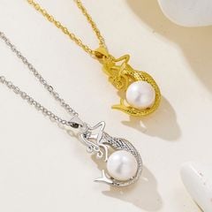 Vòng Cổ Mặt Dây Chuyền Ngọc Trai Nàng Tiên Cá Phiên Bản Hàn Quốc Dành Cho Nữ MN034