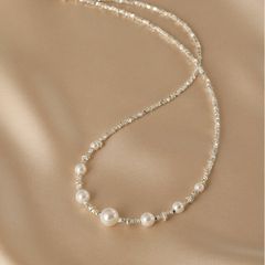 Vòng Cổ Ngọc Trai Mặt Hạt Ngọc Trai Tròn Chạy MADAME HIEN PEARLS Sang Trọng MT018