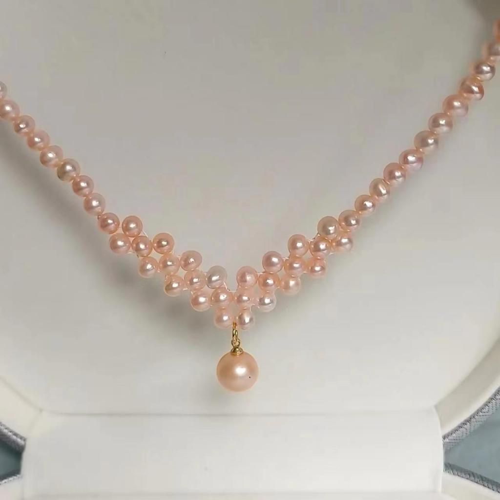 Vòng cổ Ngọc trai Tự Nhiên Phong Cách Hoàng Gia sang trọng quý phái cho nữ CT004