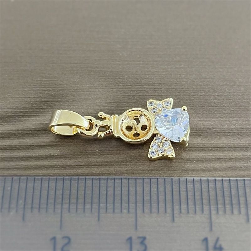 Bộ Trang Sức Bông Tai và Dây Chuyền Mặt Ngọc Trai Dáng Thiên Thần Lùn MADAME HIEN PEARLS Đáng Yêu Cho Nữ SPS109