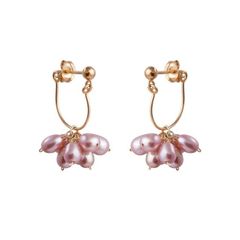 Bông Tai Ngọc Trai Khoá U Đính Tua Rua Chùm Ngọc Trai Giọt Nước MADAME HIEN PEARLS Cho Nữ