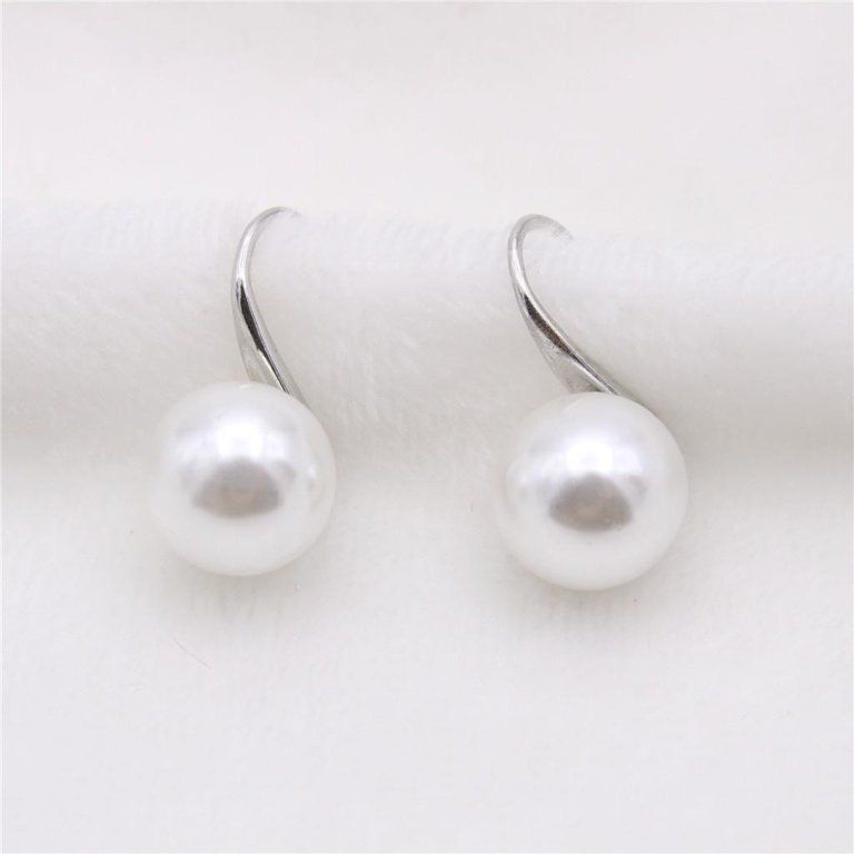 Bông Tai Ngọc Trai 8mm Bạc Mạ Vàng Ý (Vàng Trắng) Grade AAAA Dáng gót giày quyến rũ BMVBTT007KY