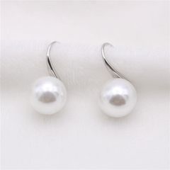 Bông Tai Ngọc Trai 8mm Bạc Mạ Vàng Ý (Vàng Trắng) Grade AAAA Dáng gót giày quyến rũ BMVBTT007KY