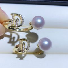 Nhẫn Ngọc Trai Dio Mặt Di Phối Ngọc Trai Tự Nhiên MADAME HIEN PEARLS Cho Nữ NN093
