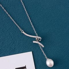 Vòng cổ Mặt Ngọc Trai Giọt Nước Tự Nhiên MADAME HIEN PEARLS Thời Trang Nữ Thanh Tú MG013B