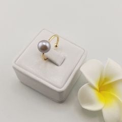 Nhẫn Ngọc Trai Tối Giản Khung Vàng Đính 1 Hạt Ngọc Trai Tự Nhiên Thời Trang NN012