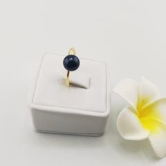 Nhẫn Ngọc Trai Tối Giản Khung Vàng Đính 1 Hạt Ngọc Trai Tự Nhiên Thời Trang NN012