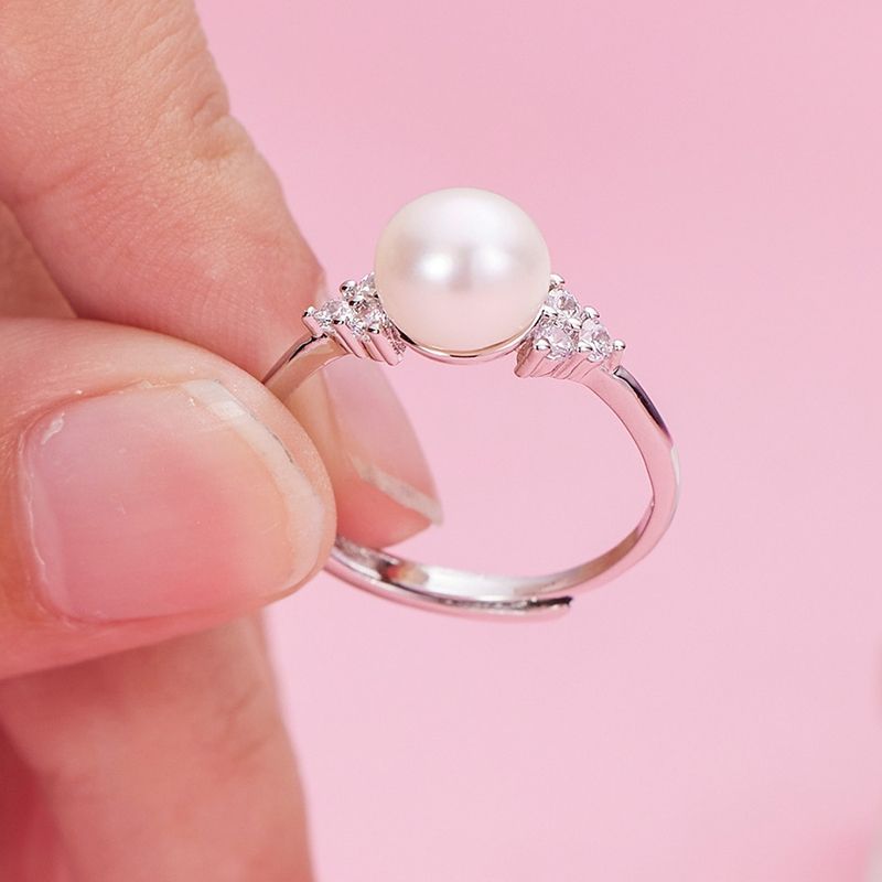 Nhẫn Ngọc Trai Tự Nhiên Kiểu Dáng Tối Giản MADAME HIEN PEARLS Thời Trang Nữ NN058