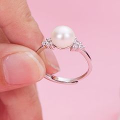 Nhẫn Ngọc Trai Tự Nhiên Kiểu Dáng Tối Giản MADAME HIEN PEARLS Thời Trang Nữ NN058
