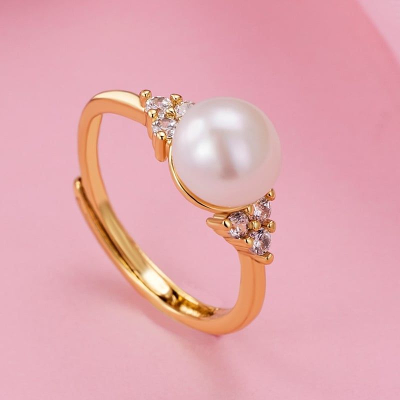 Nhẫn Ngọc Trai Tự Nhiên Kiểu Dáng Tối Giản MADAME HIEN PEARLS Thời Trang Nữ NN058