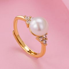 Nhẫn Ngọc Trai Tự Nhiên Kiểu Dáng Tối Giản MADAME HIEN PEARLS Thời Trang Nữ NN058