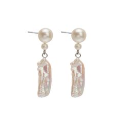 Bông tai Ngọc Trai Tua Rua Baroque Pipa Mặt Nụ MADAME HIEN PEARLS Thời Trang Nữ BTB074