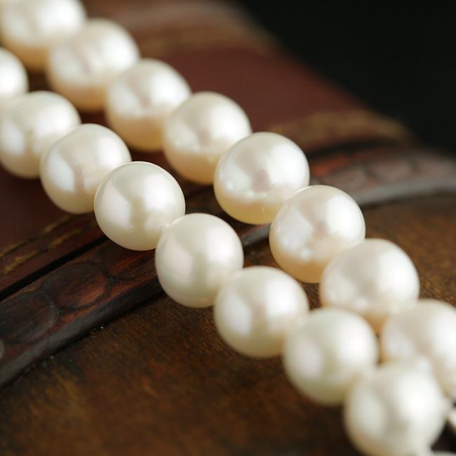 Bộ Set Ngọc Trai Vòng cổ + Vòng Tay Tự Nhiên 9-10mm Khoá Nơ Bạc Mặt Giọt Nước MADAME HIEN PEARLS SCT004TR