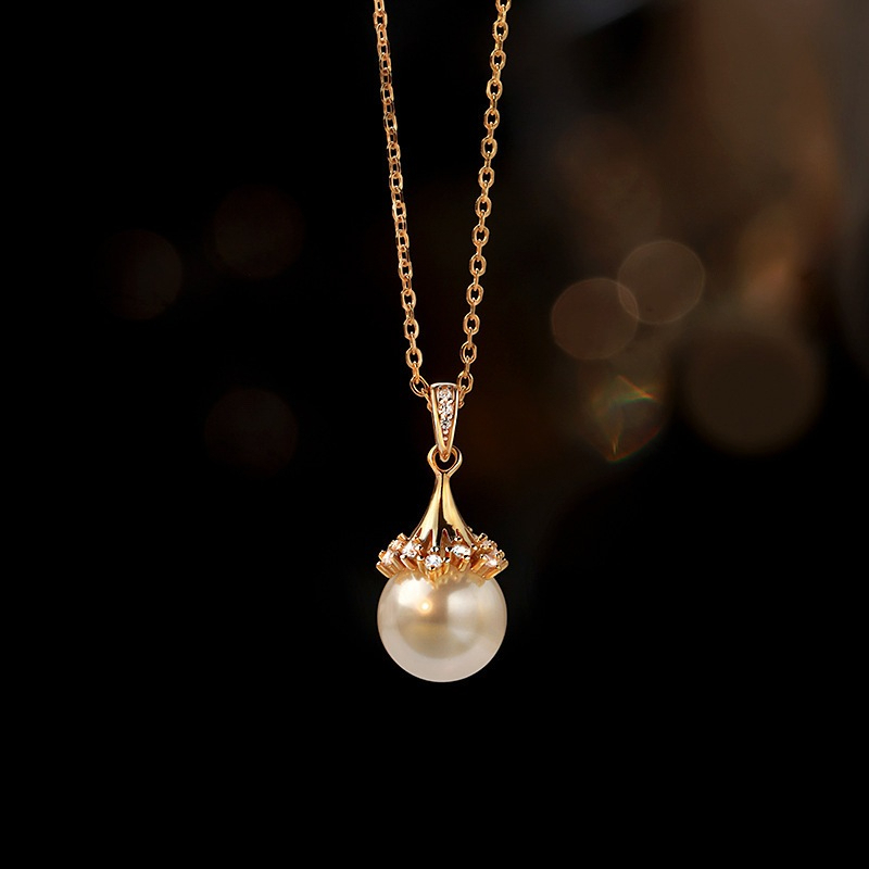 Vòng Cổ Choker Mặt Đính Ngọc Trai Tự Nhiên Lấp Lánh Khung Hoa Tuyết Thanh Lịch MADAME HIEN PEARLS Cho Nữ MT036