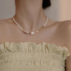 Vòng Cổ Ngọc Trai Baroque Phong Cách Beimu Nhẹ Nhàng Lạ Mắt Sành Điệu MADAME HIEN PEARLS MB014