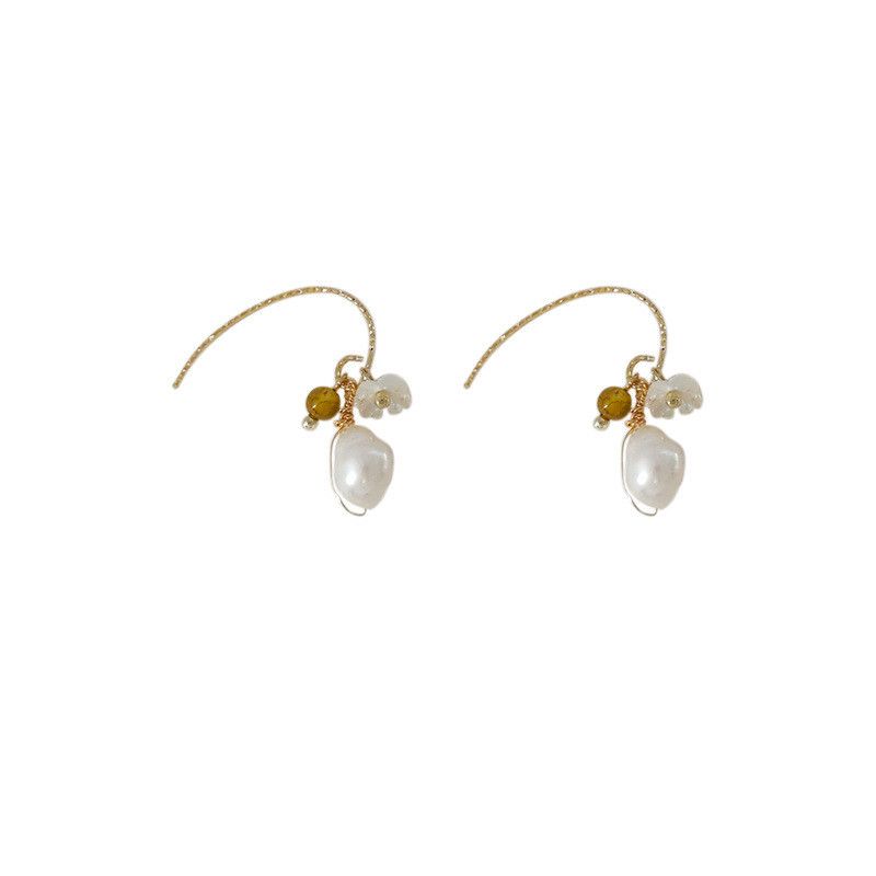 Bông tai Baroque Ngọc Trai Phối Cham Hoa Phong cách Pháp Nữ Nhẹ Nhàng MADAME HIEN PEARLS BTB061