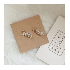 Bông Tai Ngọc Trai Keshi Xếp Lớp Thủ Công Cánh Hoa Ngọc Trai Tự Nhiên MADAME HIEN PEARLS Nữ BTB039